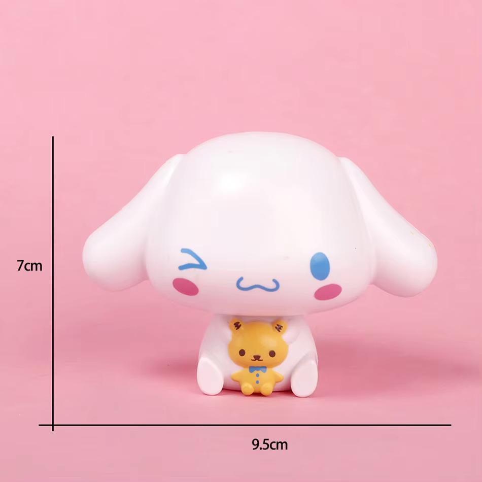 Zabawki Figurki Akcji Lalki Model Ozdoba Biurko Sanrio Kuromi Melody Cinnamoroll Prezenty Urodzinowe dla Dzieci Dekoracja Tortu