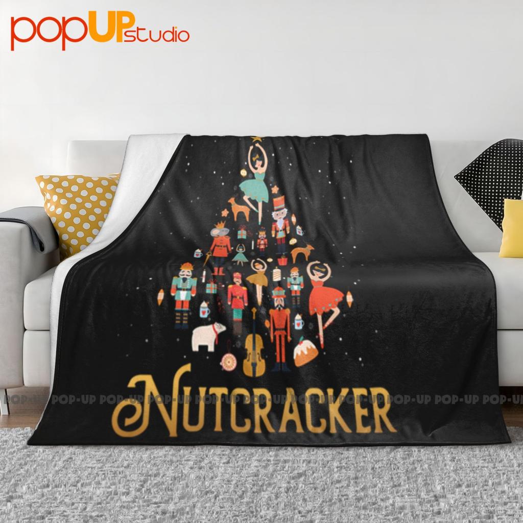 Nutcracker Christmas Tree Xmas Ultra-Soft Blanket Quilt Winter Sofa Cover Bed Covers