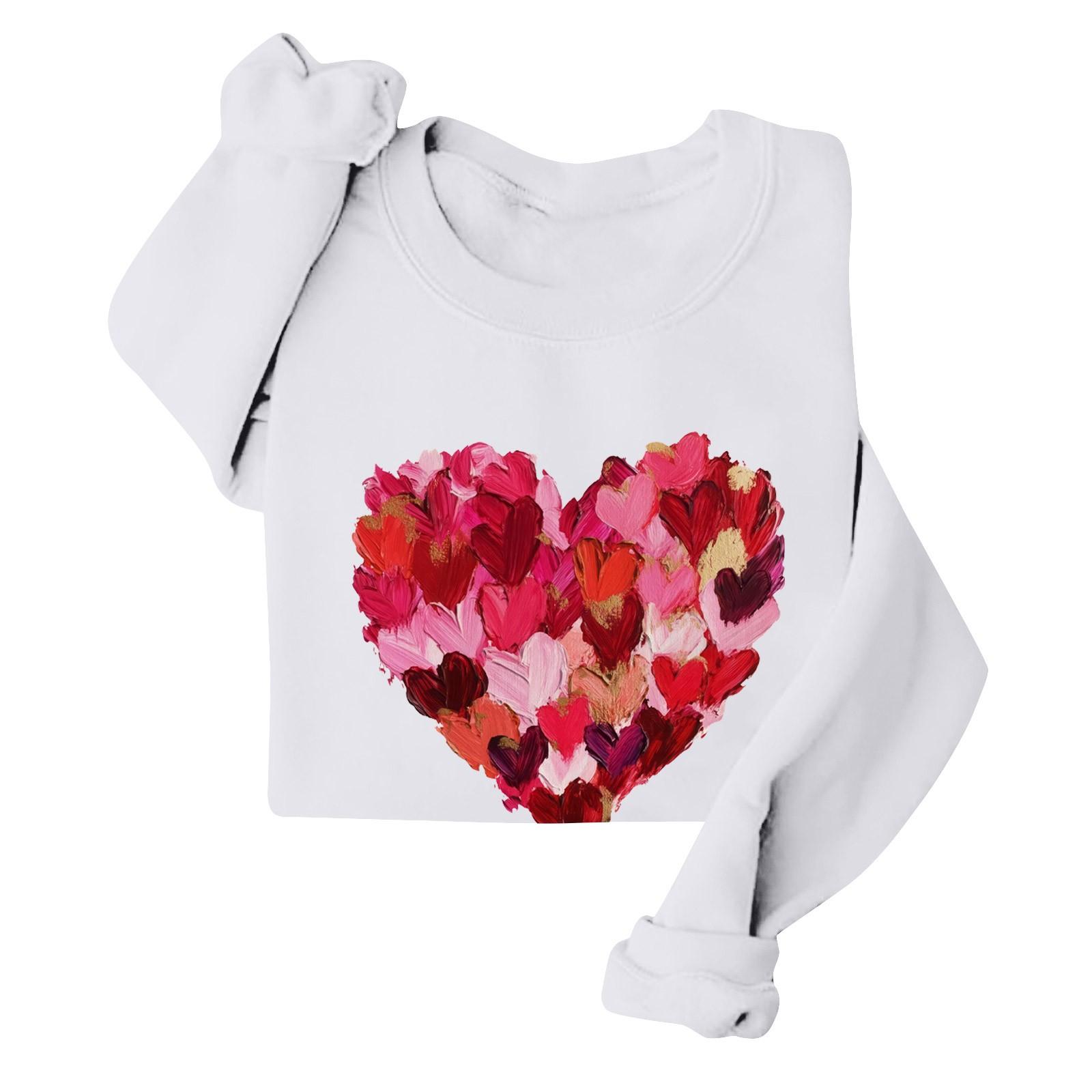 

Женские повседневные модные принты с длинным рукавом и круглым вырезом, толстовки, пуловеры, топы M белый