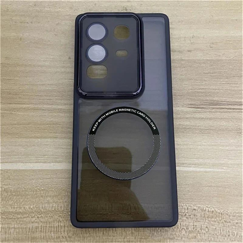 Transparent Magnetic Charging Case For Infinix Note 50 Pro Plus 50S 50X 40 Pro Plus 4G 5G Lens Camera Protect TPU Silicone Cover