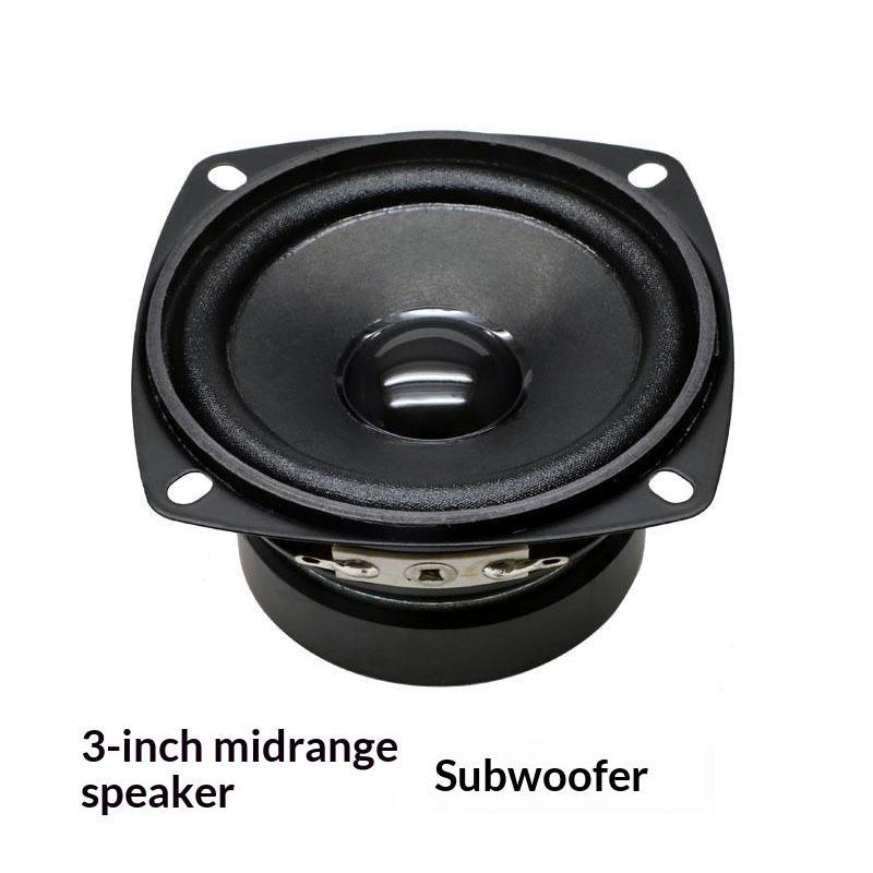 3 Inch Subwoofer Speaker 78Mm 4 15W Convex Cap Bass Square Woofer Dual Magnetic Speaker Diy Bookshelf Home Speakers