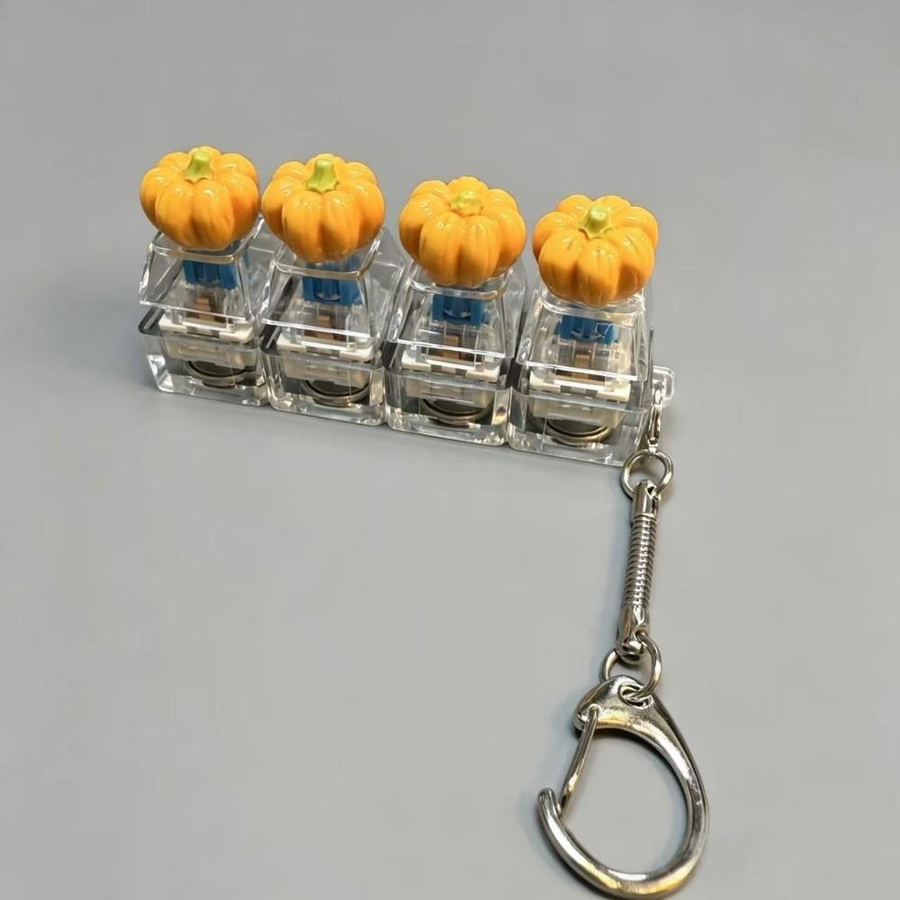 Finger Button Anti-stress Toy Pendant Bread Keycap Fidget Keychain Children Adults U
