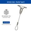 Adjustable Safety Hanging Kit: Rope, Buckle & Acrylic Board Line