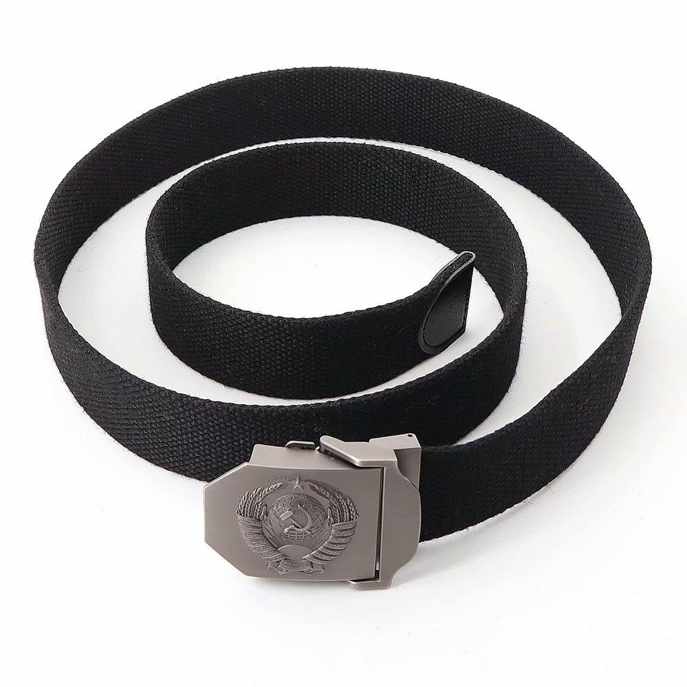 Men & Women Belt 3D Soviet National Emblem Canvas Belt Soviet CCCP Memory Military Tactical Belt