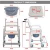 Premium Aluminum Alloy Commode Chair Household Elderly Disabled Person Toilet Chair Nursing Care Shower Chair