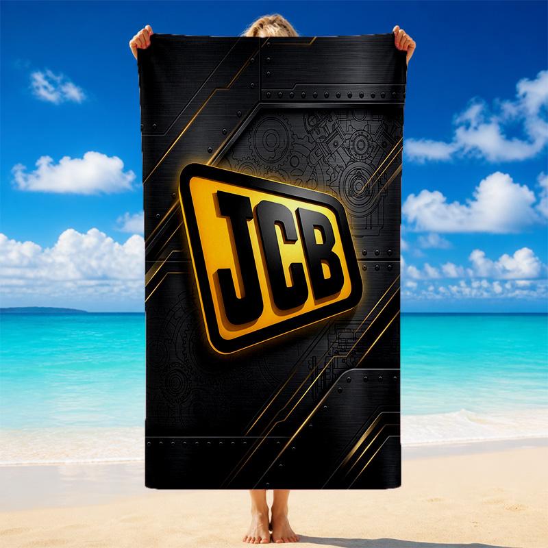 JCB Print Microfiber Beach Towel Sand?Resistant Lightweight Towel For Swimming Outdoor Travel Use