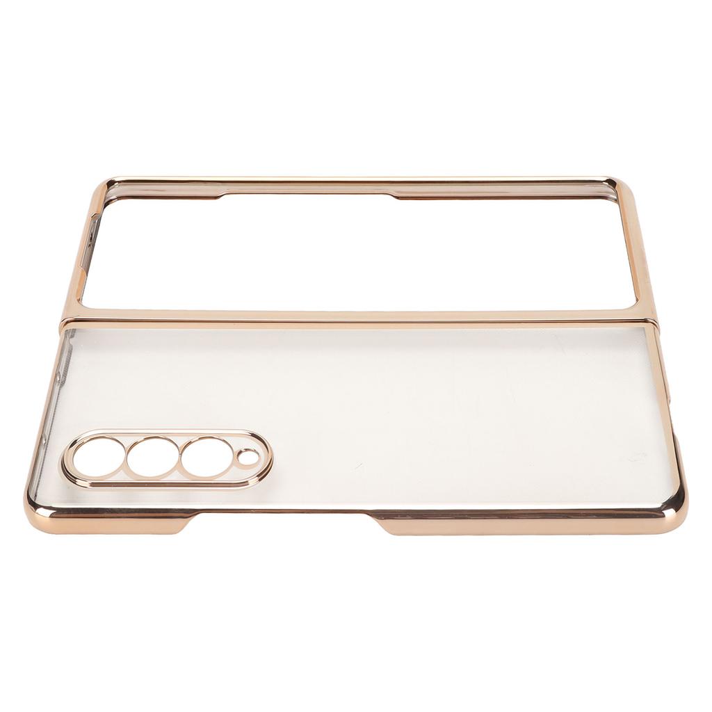 Electroplated Front Back Phone Case Scratch Resistant Front Back Protective Cover for Samsung Galaxy Z Fold 3 Folding