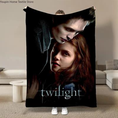Warm Soft Classic Movie T-Twilight Print Blanket Fluffy Children and Adults Sofa Plush Bedspread Throw Blanket for Sofa Bed