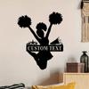 Vintage Cheerleader Metal Wall Art Custom Sign Home Decor Durable Gift