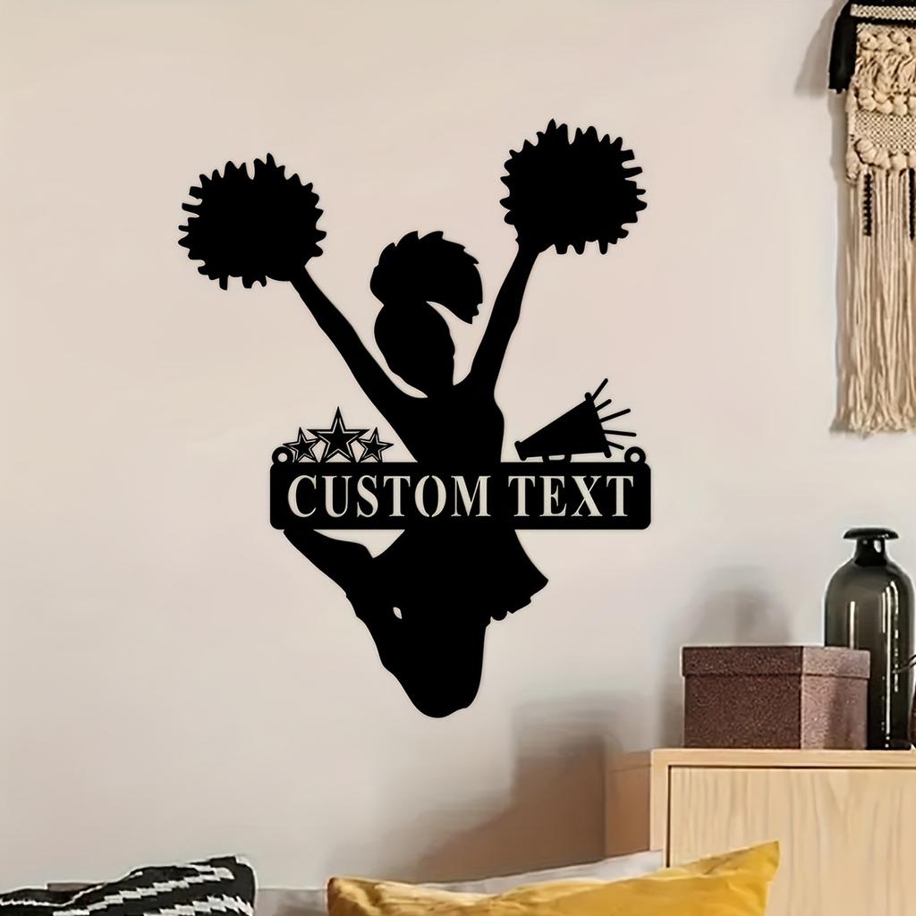 Vintage Cheerleader Metal Wall Art Custom Sign Home Decor Durable Gift