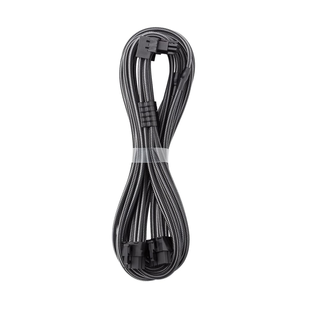 

CableMod Pro ModMesh Sleeved 12VHPWR StealthSense Cable for Corsair Variant A to Dual C-Series 90° PCI-e - (Carbon, 16-pin 8-pin, 60cm)