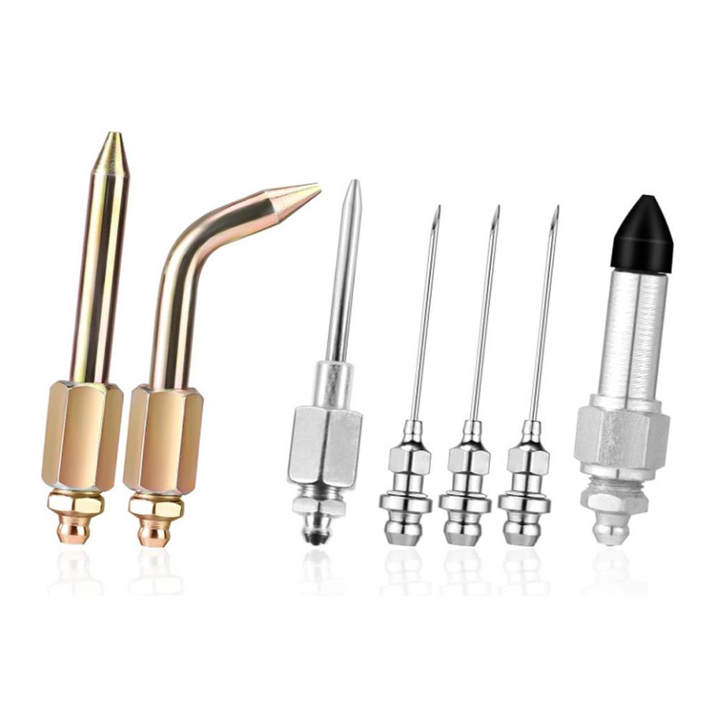 7Pcs Grease Gun Coupler Kit with Needle Adapter for Grease Fitting Zerk Nipples Universal Grease Gun Coupler Set