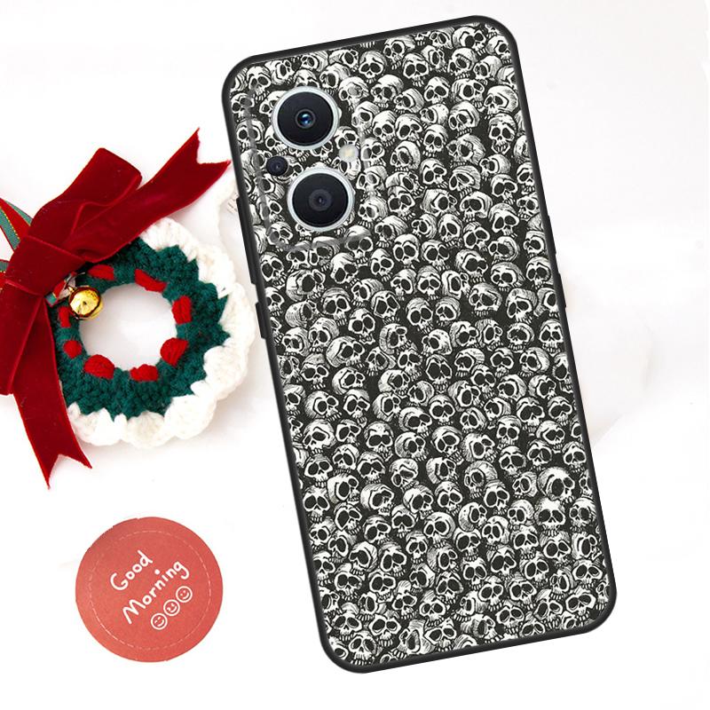 Gothic Fashion Skull Funda For OPPO Reno 13 F 14 10 11 12 Pro 12F 11F 14F 7 8 Lite OPPO Find X9 X8 X6 X5 Pro Case