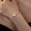 1pc Luxurious Four Leaf Clover Beaded Bracelet Women Vintage Artistic Chic And Unique High-End Bracelet Suitable