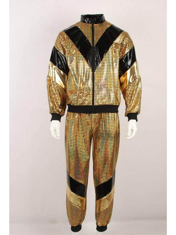 80s Retro Disco Tracksuit: Jacket and Pants Jogging Suit for Theme Parties
