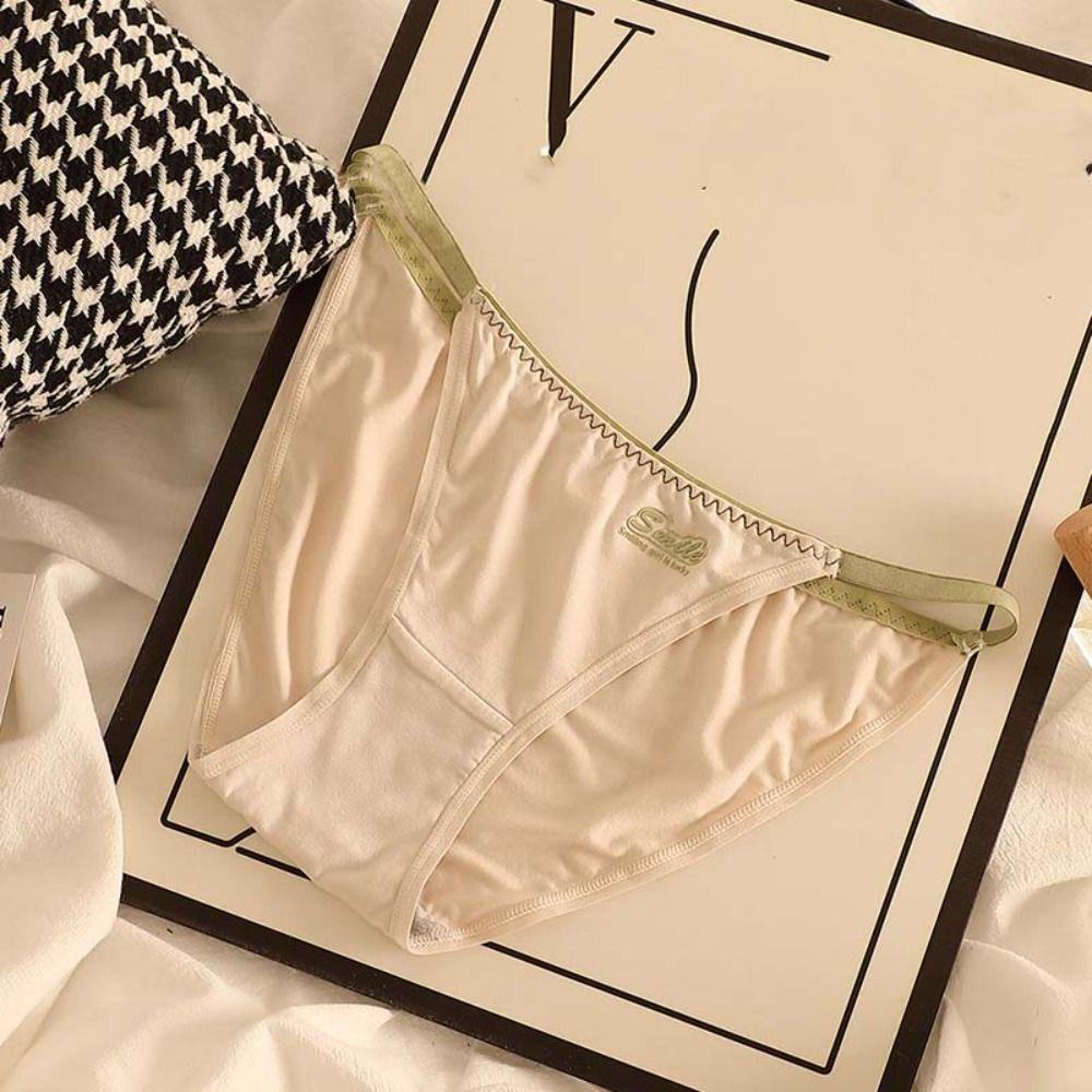

G-String Law Waist Cotton Crotch Thin Belt Lingeries Korean Underwear Women Panties Thongs Briefs L