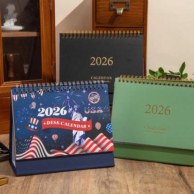 2026 Morandi Color Desk Calendar: English Desktop Calendar & Office Memo Recorder