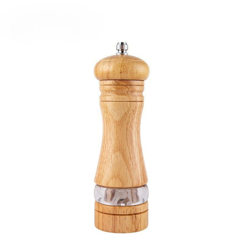 6 Inch Manual pepper grinder wood acrylic ceramic core pepper seasoning grinding bottle