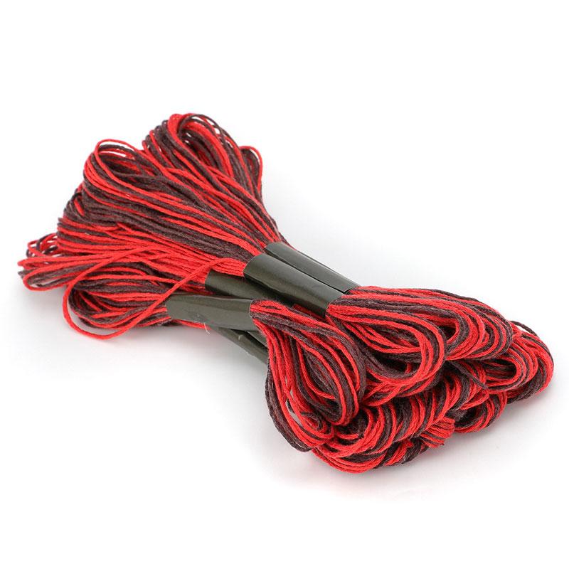 12 Pcs/lot Cross Stitch Embroidery Floss Dyeing Line Threads DIY Weave Bracelet String Sewing Threads MultiColor Embroidery