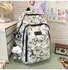 New Sweet Girl Backpack Waterproof Primary School Junior High School Student Schoolbag Printed Bamboo Literary Chinese Style Backpack