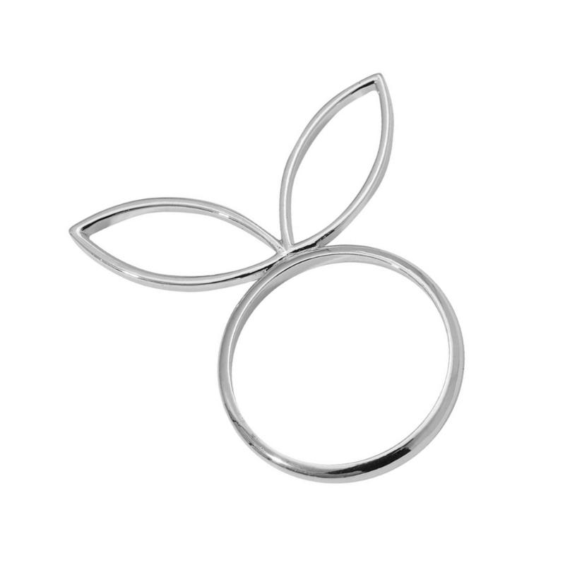 Pack of 6 Cute Napkin Rings Easters Ear Shape Napkin Holder Metal Napkin Jewelry Sophisticated Platings Accessorys