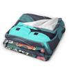 Bendered Robot Fry Leela Cartoon Fleece Fashion Blanket Planet Express Novelty Throw Fashion Blanket for Home Hotel Sofa 150*125cm Ultra-Sof