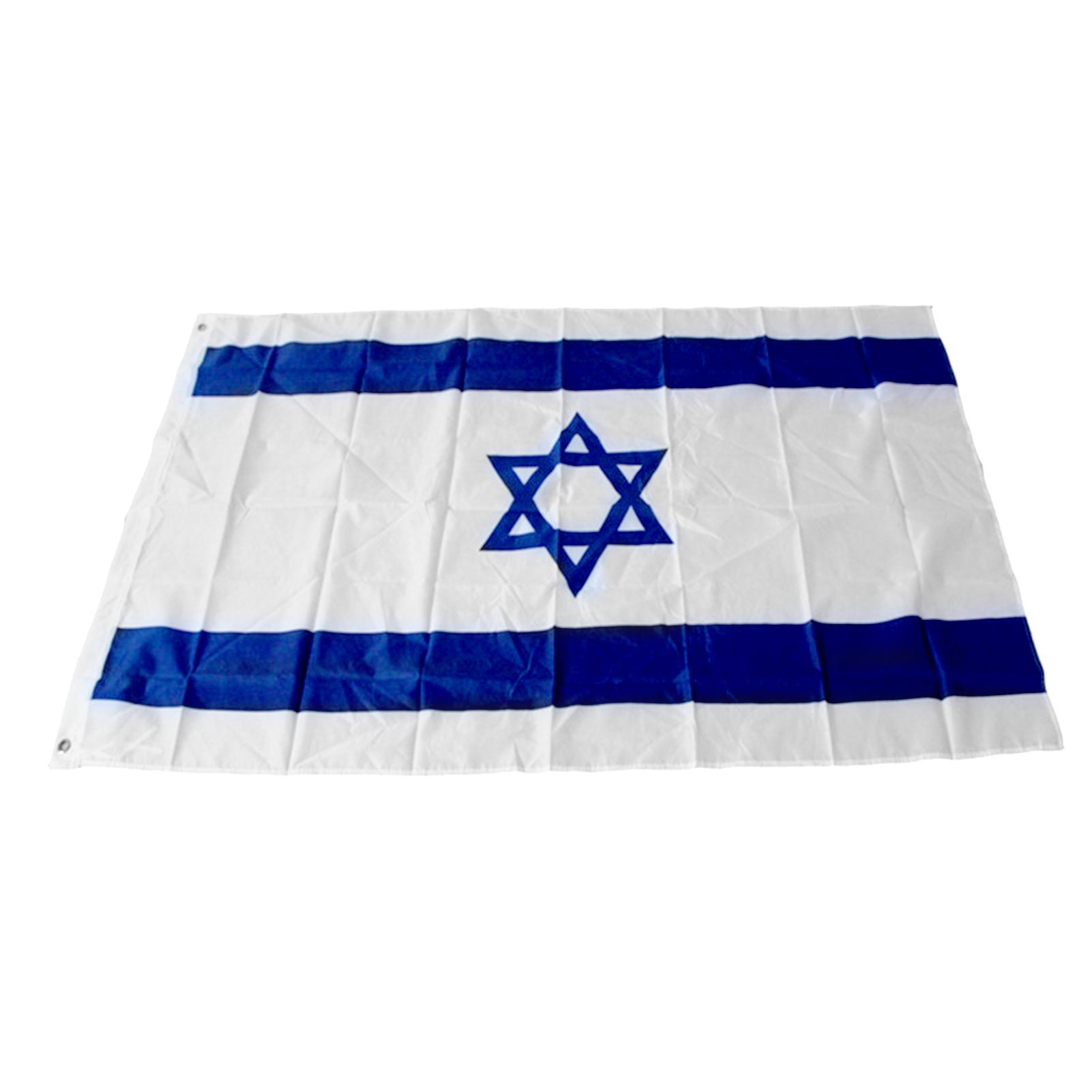 

90*150cm Israel Flag Wear-resistant Israel-Country Flag Wear-resistant Smoothing Texture Israel-Country Flag for Building 90 x 150cm