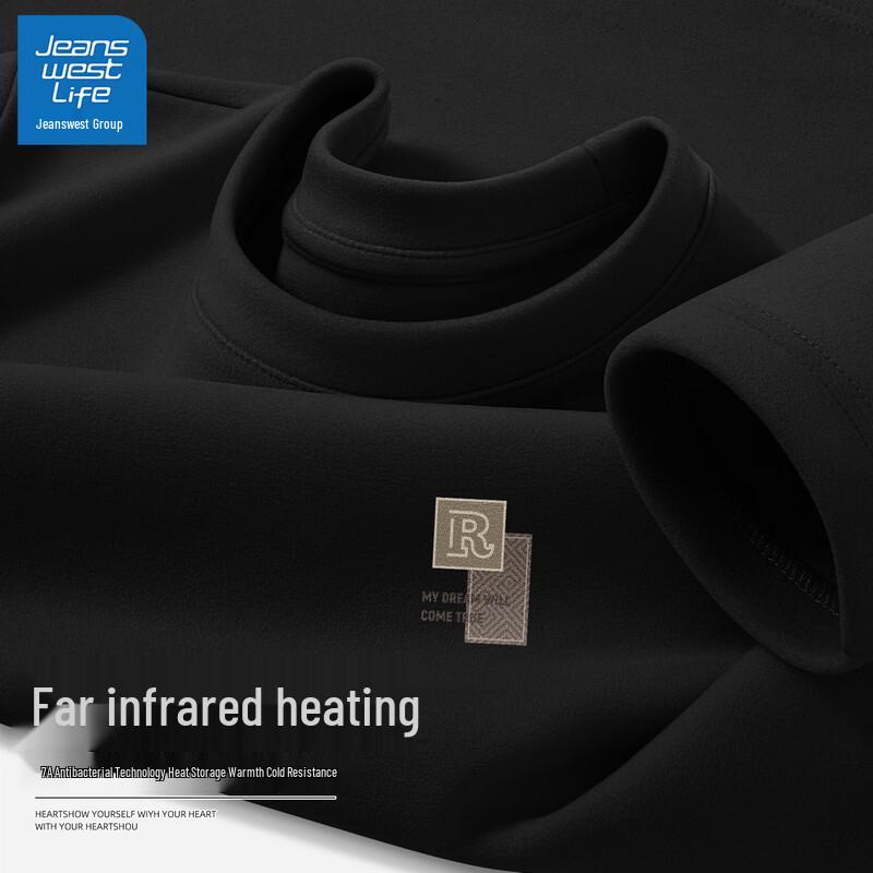 JEANSWEST LIFE Men s Thermal Fleece Round Neck Long Sleeve T-Shirt 3XL