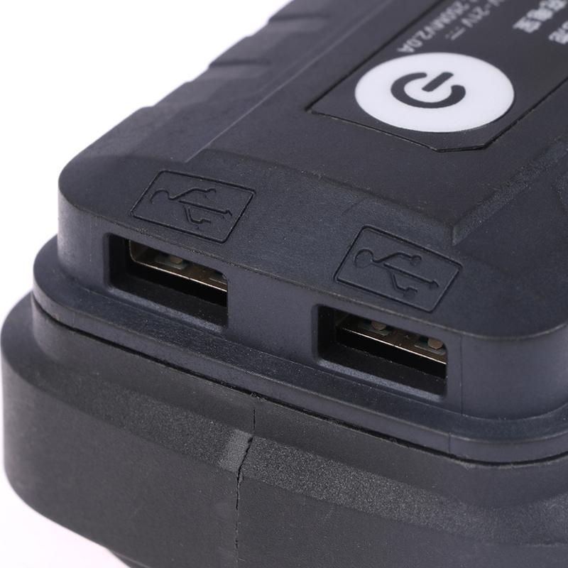 Adapter Led Lamp Flashlight Usb Mobile Phone Charger For Makita 18V Li-Ion Battery Power Bank