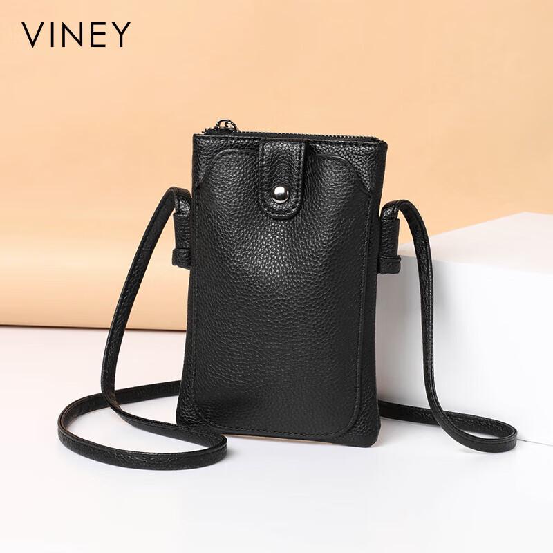VINEY Women's Leather Mini Crossbody Bag