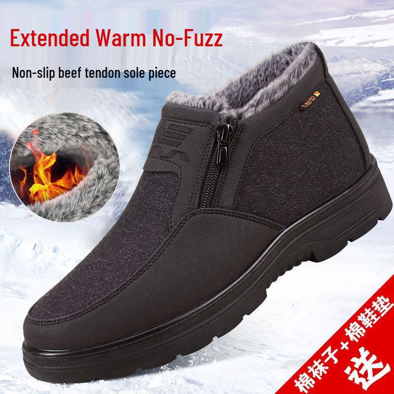 Pánské zimní nepromokavé protiskluzové zateplené boty pro seniory