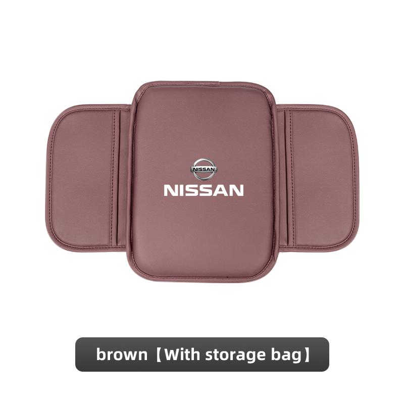 Car Leather Armrest Box Heighten Protective Pad Decoration For Nissan Juke Leaf Qashqai Patrol Pathfinder X-Trail Nismo Murano