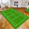 Modern Floor Carpet Home Decor Tennis Court top View Badminton Field Graphic Square for Tennis Court Area Rug Play Mat