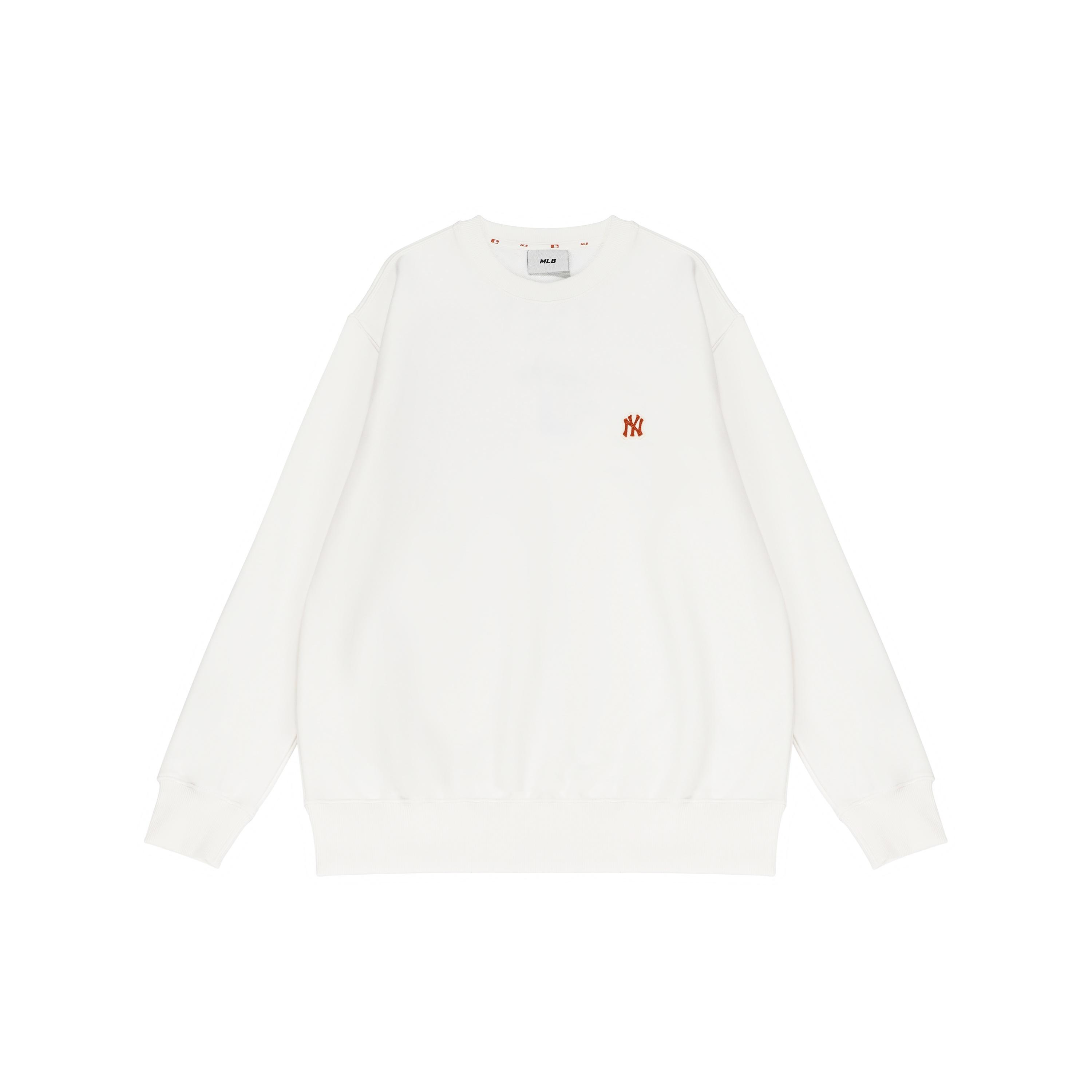 MLB Sweatshirts Unisex Ivory White Crew Neck Moderate Regular 3AMTB0124-50IVS L