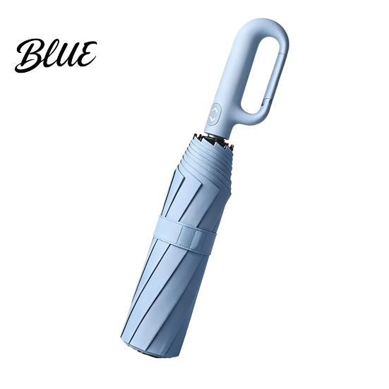 Automatic Open Close Compact Umbrella Creative Ring Buckle Windproof 10-Rib Umbrella UV Protection Sun for Summer Folding UPF 50+ Reinforced