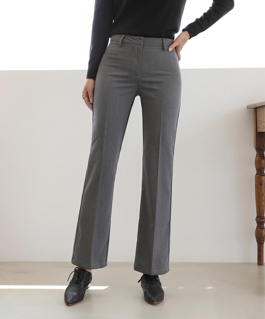 Ppaeppae Semi-High Slim Bootcut Slacks