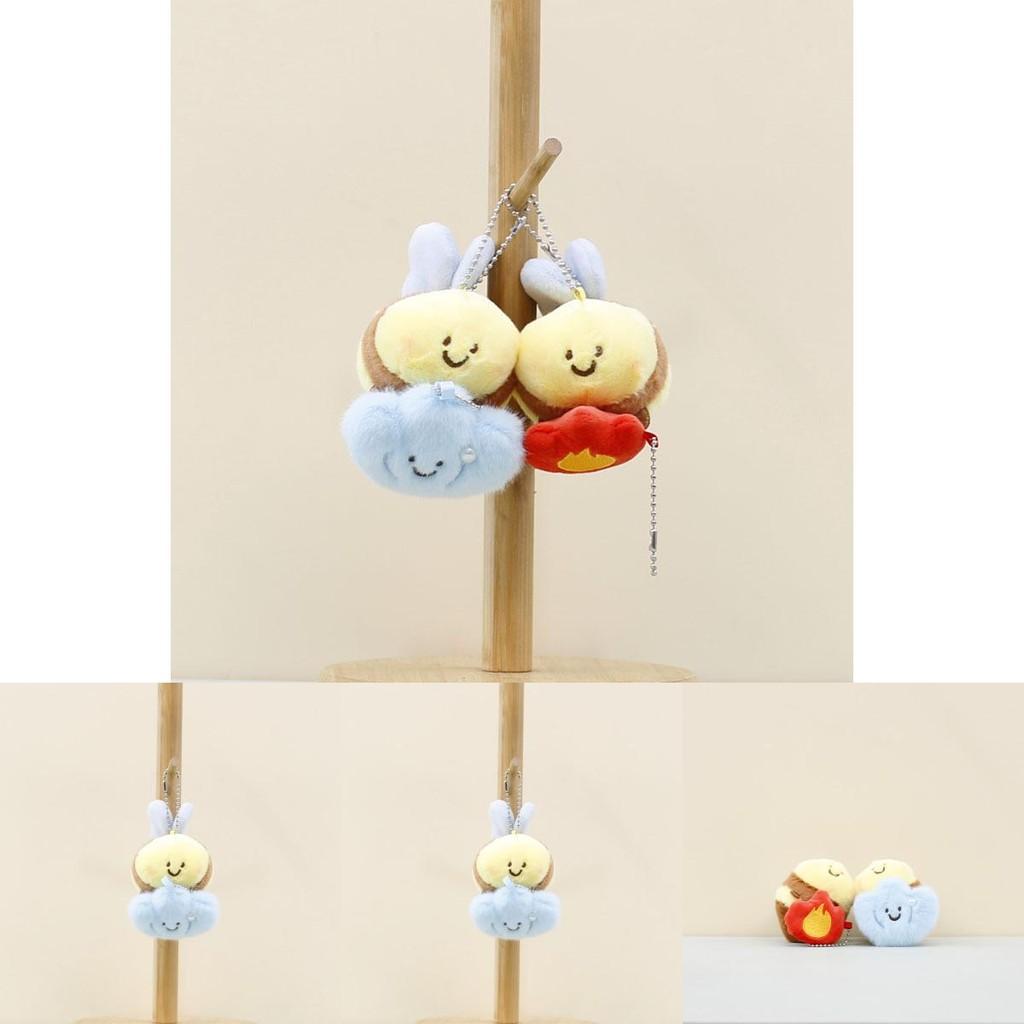 Adorable Cute Bee Plush Toy Magnet Keychain Bag Charm For Kids And Adults