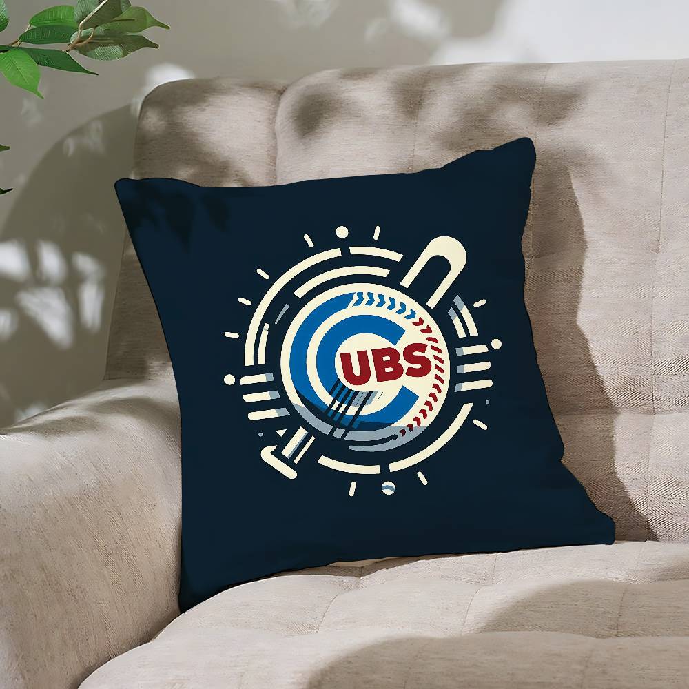C-Chicago I-Cubs B-Baseball Pillow Case Throw Pillow Cover Nordic Vintage Style Cushion Covers Home Living Room Sofa Couch Seat