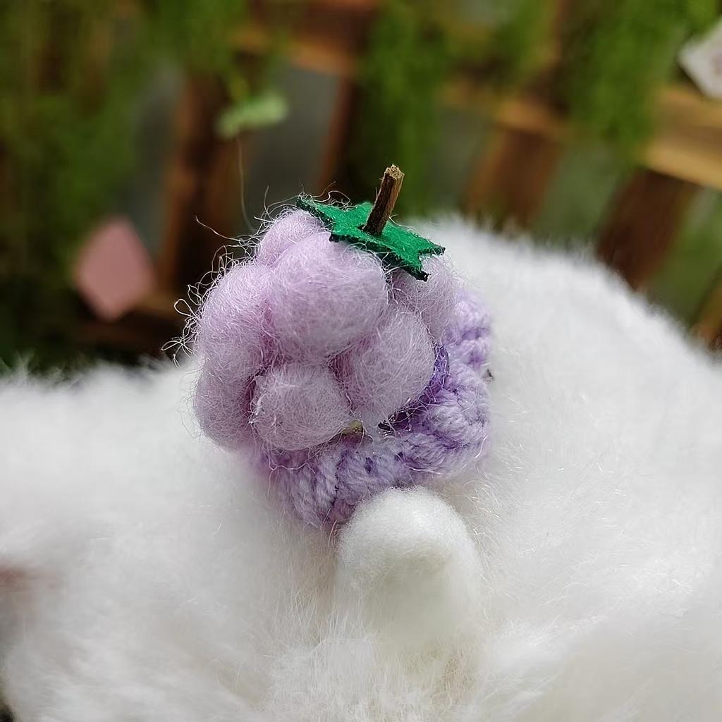 Pet Headwear Crown Hat Birthday Party Dress Up Cat Holiday Decor Mini Headwear Gift Strawberry Grape Apple Hair Accessories