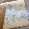 New White Organza Embroidery Flower Tulle Lace Fabric Collar Applique Guipure Ribbon Wedding Dress Veil DIY Sewing Decoration