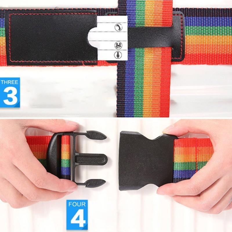 Luggage Strap Adjustable Suitcase Belt Durable Packing Strap with Quick Release Buckle Travel Accessorises for Men Women