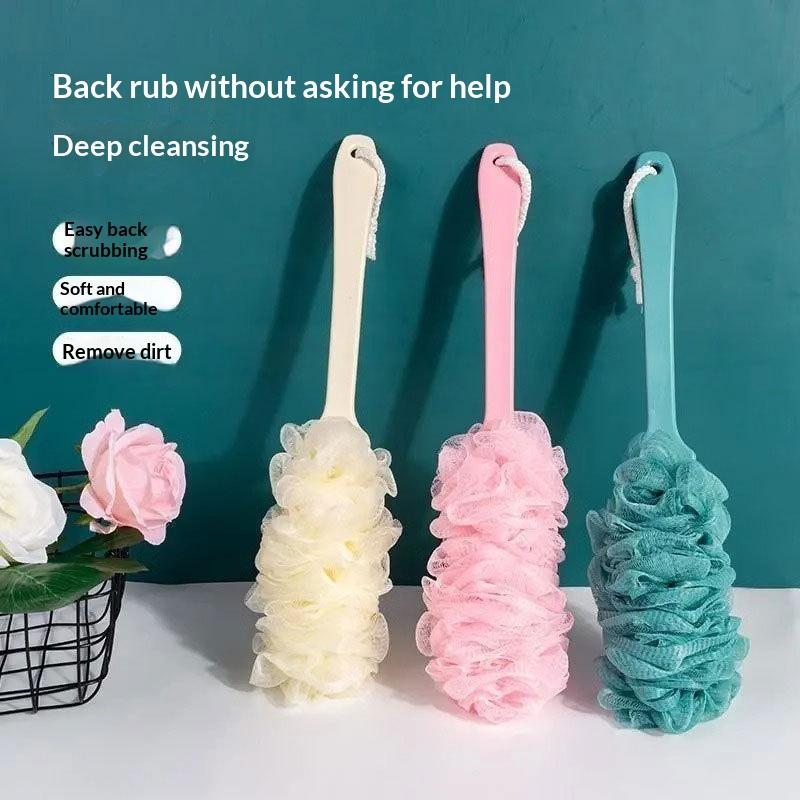 Long Handle Back Shower Brush Eco-Friendly Soft Bristles Exfoliating Body Scrubber for Daily Bath Spa