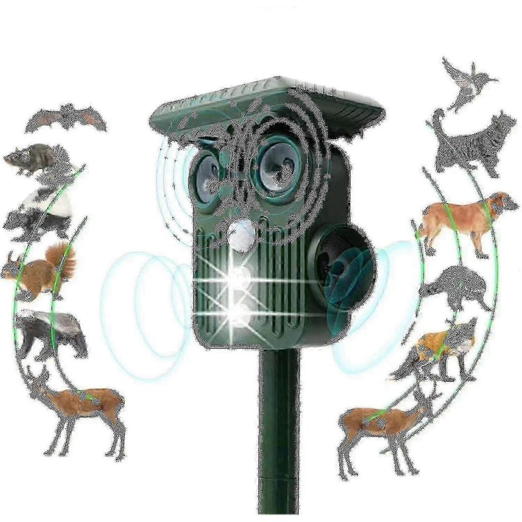 Ultrasonic Solar Deer Repeller - 5 Adjustable Modes - Get Rid Of Deer In 48 Hours hwy