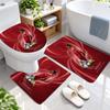 3Pcs Flannel Toilet Mat Set Cristiano Ronaldo Bathroom Rug Bath Carpet Non Slip Home Decor