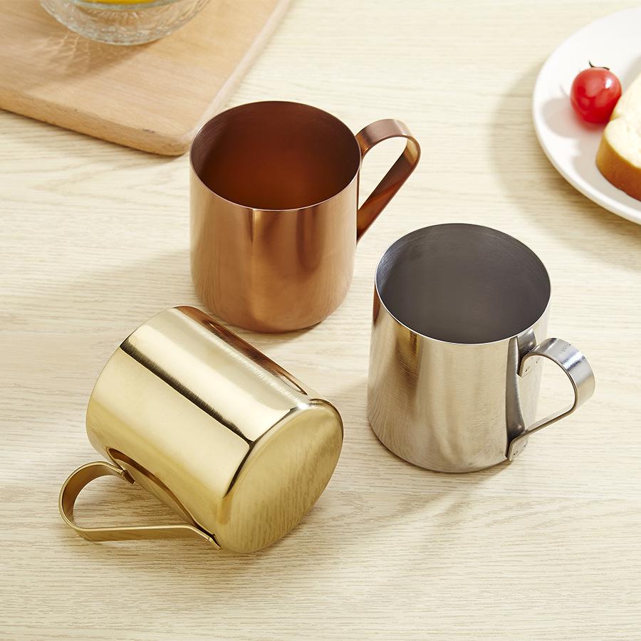 European Style 304 Stainless Steel Mug - Creative Home Coffee, Beer, Milk, Tea & Kitchen Cup.