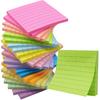 (24 Pack) Lined Sticky Notes 3x3 In Ruled Stickies Super Sticking Power Memo Pads,12 Bright Multi Colors Sticky Notes with Lines Self-Stick Note Pads