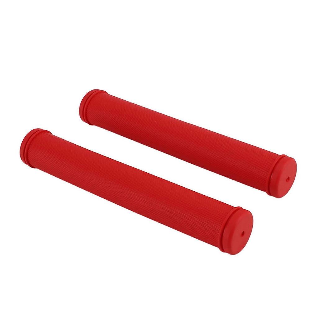 2PCS Butterfly Bicycle Handlebar Grips Shock Absorbing Flexible Comfortable Universal for Bikes Red