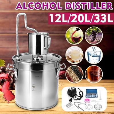 220V-240V 12L/20L/33L Edelstahl Destilliergerät Kleine Brauanlage Weinherstellung