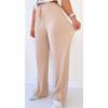 3-piece Smoked - Camel- Black Women's Ribbed Report Trousers