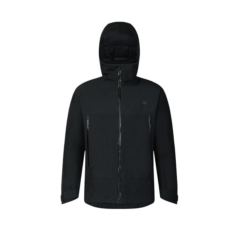 New FILA Down Jacket Men's Pitch Black A11M447911FBK